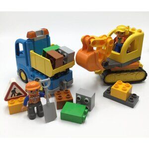 LEGO DUPLO Truck & Tracked Excavator 10812 Construction Site Vehicles *Complete*